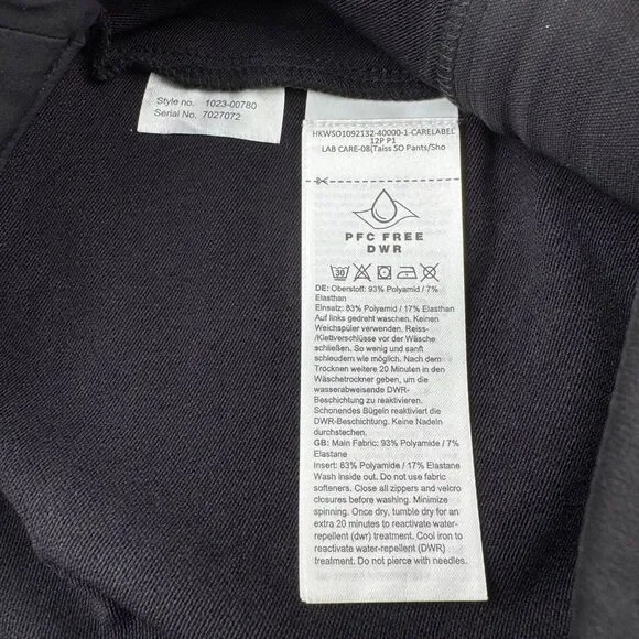 NWT Mammut Taiss SO Shorts Men’s 36 Black  Alpine Climbing , Hiking, Outdoor - Picture 10 of 14